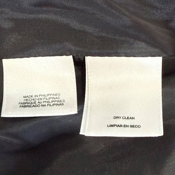 Jones New York Collection Gray White Pinstripe Seersucker Stretch Blazer Size 4 - Picture 3 of 8